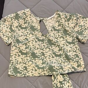 Lush Green Floral Blouse